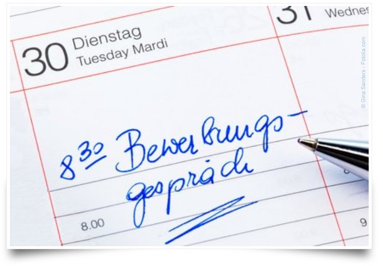 Einladung zum Vorstellungsgespraech